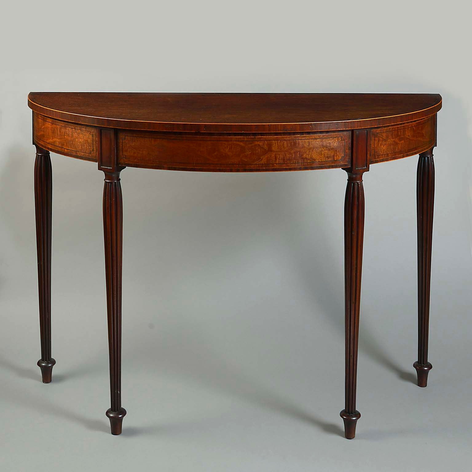 Adam and Hepplewhite Period Mahogany and Fustic Side Table