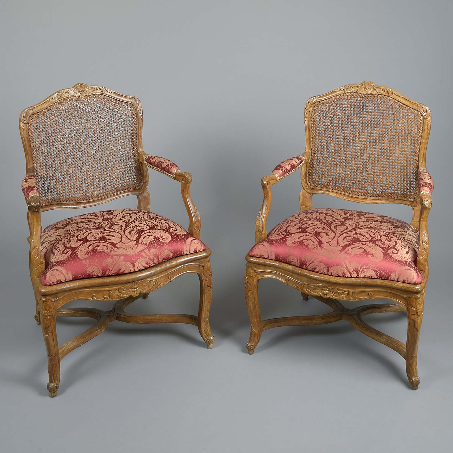 Carved Fauteuils by Jean Avisse